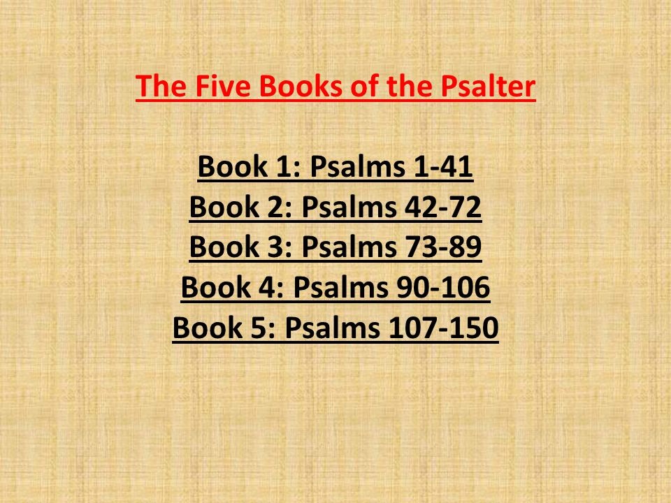 What’s in the five books of the&nbsp;Psalms?